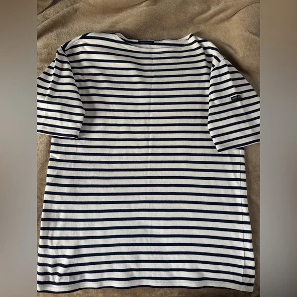 Saint James Breton Stripe Tee French Nautical Parisian Chic L/XL - Picture 7 of 12